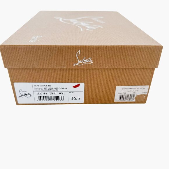 Christian Louboutin Hot Chick 100 Pumps EU 36.5 US 6.5 Metallic Blue High Heel - Picture 14 of 14